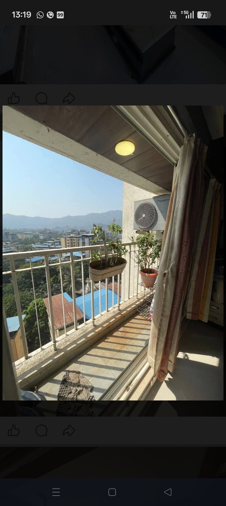 Balcony, runwal-plaza 3 Bedroom 1100 Sq.Ft. Apartment In Vartak Nagar Thane 9517993