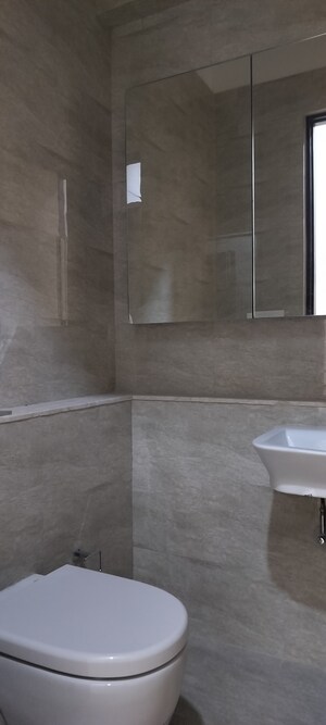 Bathroom in 3 BHK Apartment at Zindagi CHS, Khar West – for Rent