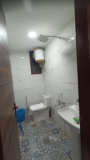 Bathroom in 1 BHK Builder Floor at Chattarpur – for Rent