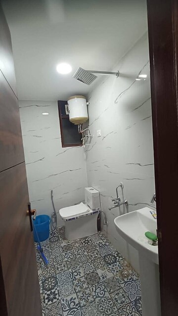 Bathroom in 1 BHK Builder Floor at Chattarpur – for Rent