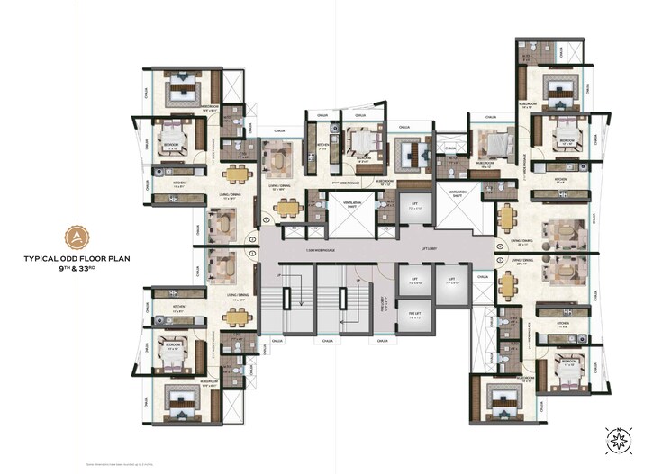 Floor Plan, tricity-aspire 2 Bedroom 622 Sq.Ft. Apartment In Sector 34a Kharghar Navi Mumbai 9518895