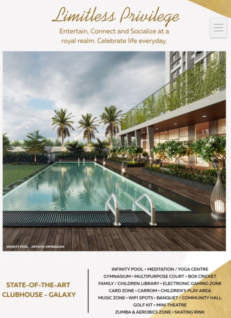 Swimming Pool, jp-galaxy 2 Bedroom 703 Sq.Ft. Apartment In Ambernath Thane 9519712