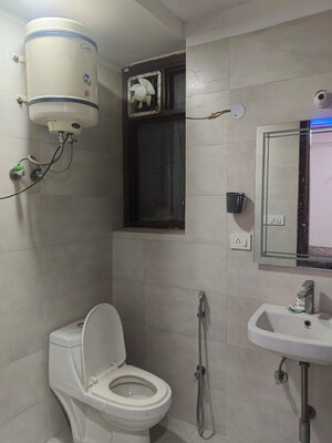 Bathroom in 3 BHK Builder Floor at Chattarpur – for Rent