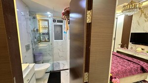 Bathroom in 3 BHK Apartment at Lodha Luxuria Priva, Majiwada – for Rent