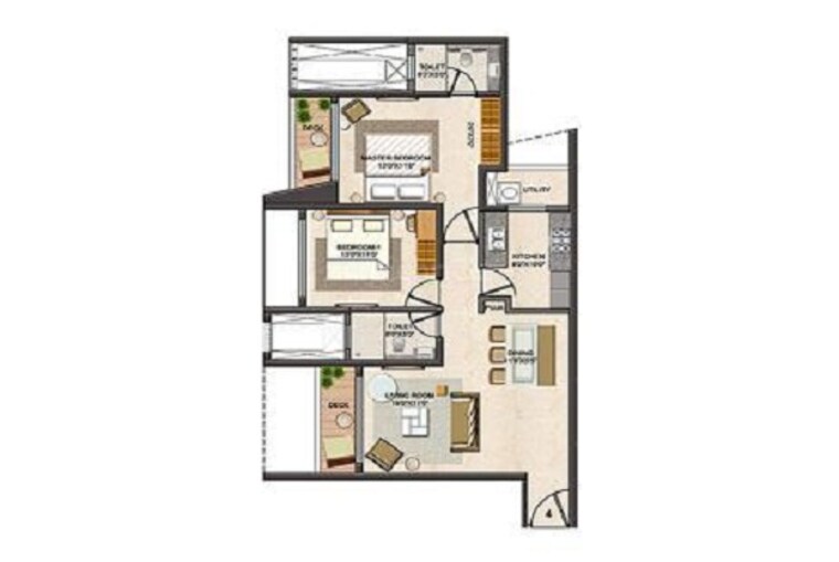 Floor Plan, lodha-fiorenza 3.5 Bedroom 1969 Sq.Ft. Apartment In Goregaon East Mumbai 9520725