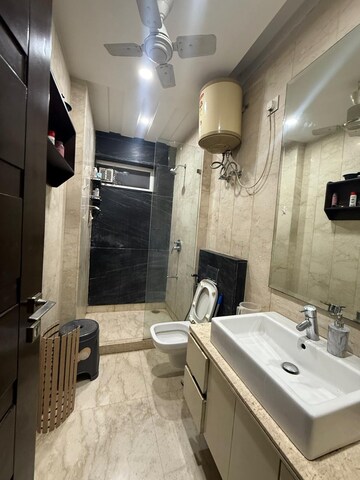 Bathroom in 3 BHK Builder Floor at Chittaranjan Park – for Rent
