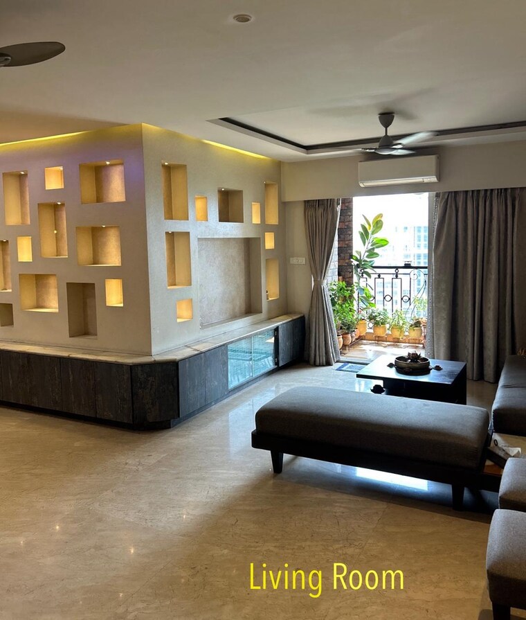 Living Room, hiranandani-meadows 3 Bedroom 1200 Sq.Ft. Apartment In Manpada Thane 9520905