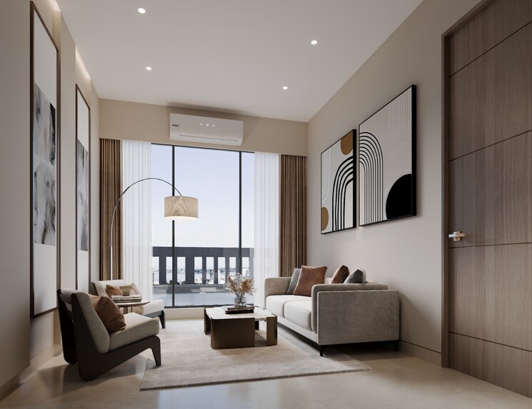 Living Room, disha-elysium 3 Bedroom 1070 Sq.Ft. Apartment In Versova Mumbai 9521112