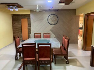 Dining area in 4 BHK Apartment at Bodakdev – for Rent