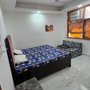 Bedroom in 1 BHK Builder Floor at Saket – for Rent