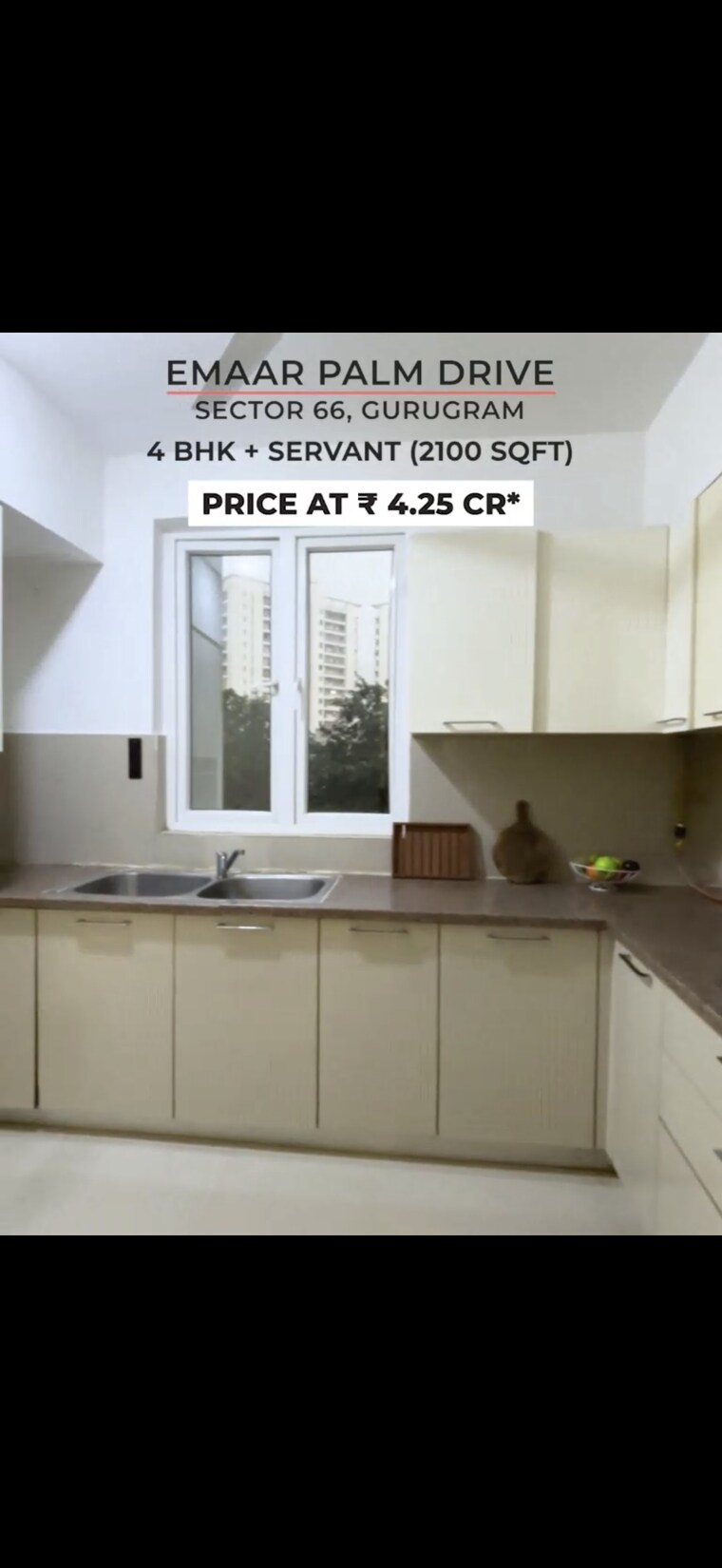 Kitchen, emaar-the-palm-drive-palm-studios 3 Bedroom 2100 Sq.Ft. Apartment In Sector 66 Gurgaon 9521559