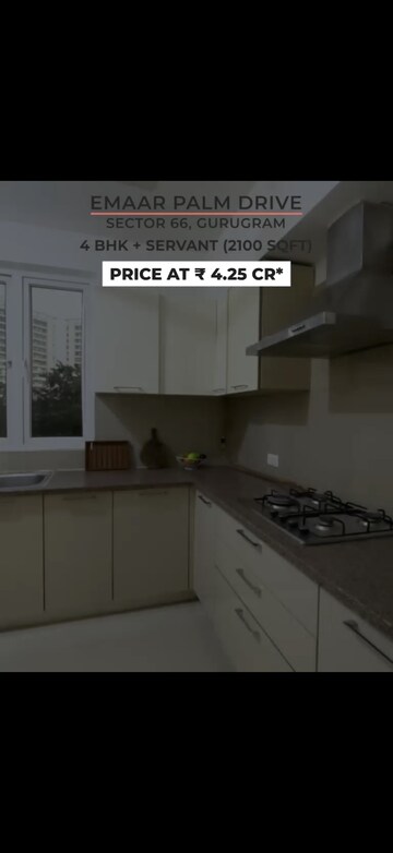 Kitchen in 3 BHK Apartment at Emaar The Palm Drive-Palm Studios, Sector 66 – for Sale