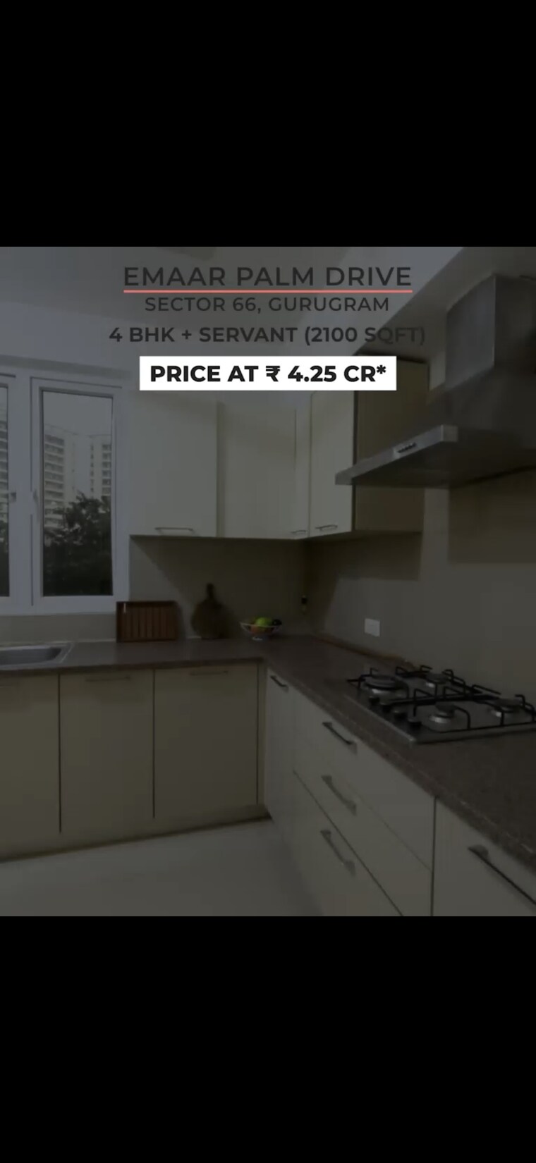 Kitchen, emaar-the-palm-drive-palm-studios 3 Bedroom 2100 Sq.Ft. Apartment In Sector 66 Gurgaon 9521559