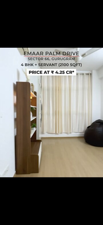 Living Room in 3 BHK Apartment at Emaar The Palm Drive-Palm Studios, Sector 66 – for Sale