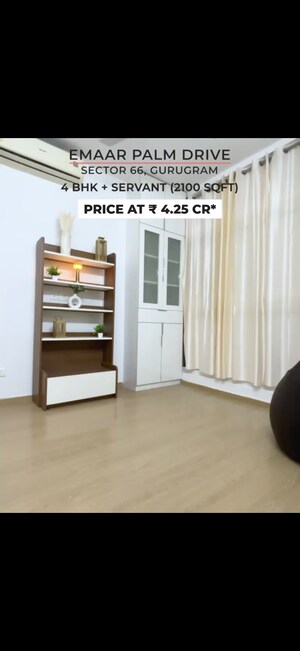 Living Room in 3 BHK Apartment at Emaar The Palm Drive-Palm Studios, Sector 66 – for Sale