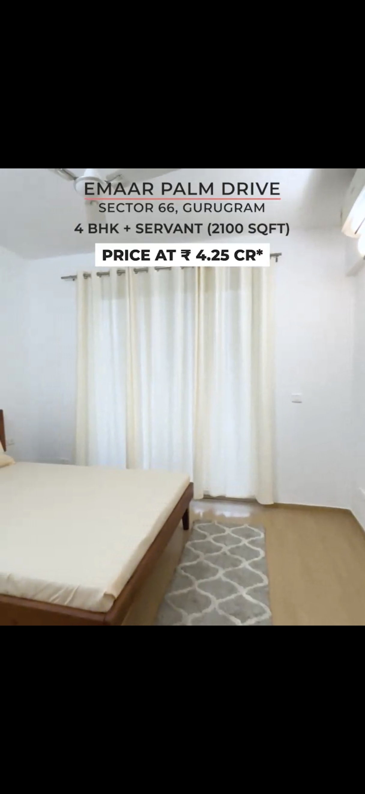 3 BHK + Study Room 2100 Sq.Ft. Apartment in Emaar The Palm Drive-Palm Studios