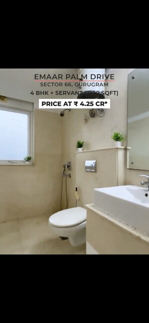 Bathroom in 3 BHK Apartment at Emaar The Palm Drive-Palm Studios, Sector 66 – for Sale