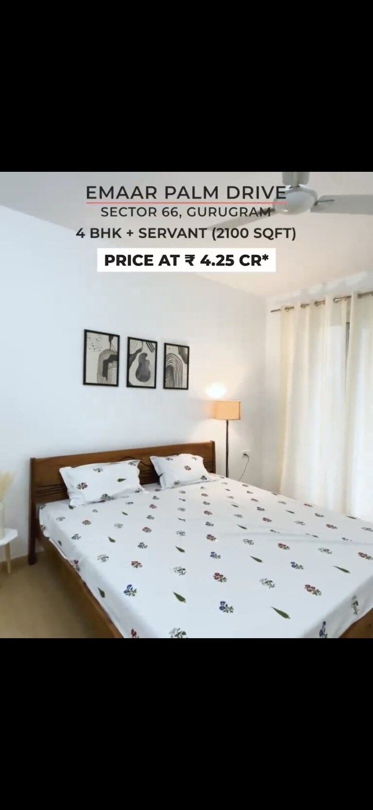 Bedroom, emaar-the-palm-drive-palm-studios 3 Bedroom 2100 Sq.Ft. Apartment In Sector 66 Gurgaon 9521559