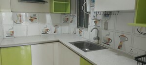 Kitchen in 3 BHK Apartment at Rohra Address, New Town – for Sale