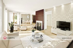 Living Room in 3 BHK Apartment at Tricity Water Front, Kalamboli Sector 16 – for Sale