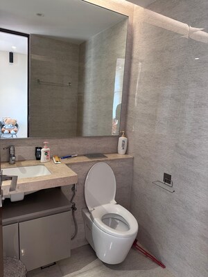 Bathroom in 3 BHK Apartment at One Hiranandani Park, Ghodbunder Road – for Rent