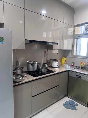 Kitchen in 3 BHK Apartment at One Hiranandani Park, Ghodbunder Road – for Rent