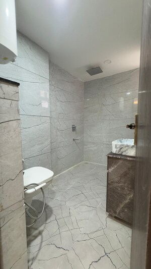 Bathroom in 3 BHK Builder Floor at Chattarpur – for Rent