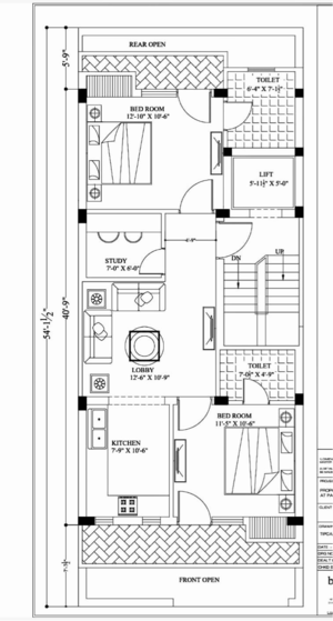 Floor Plan in 2 BHK Builder Floor at Sector 40 – for Sale