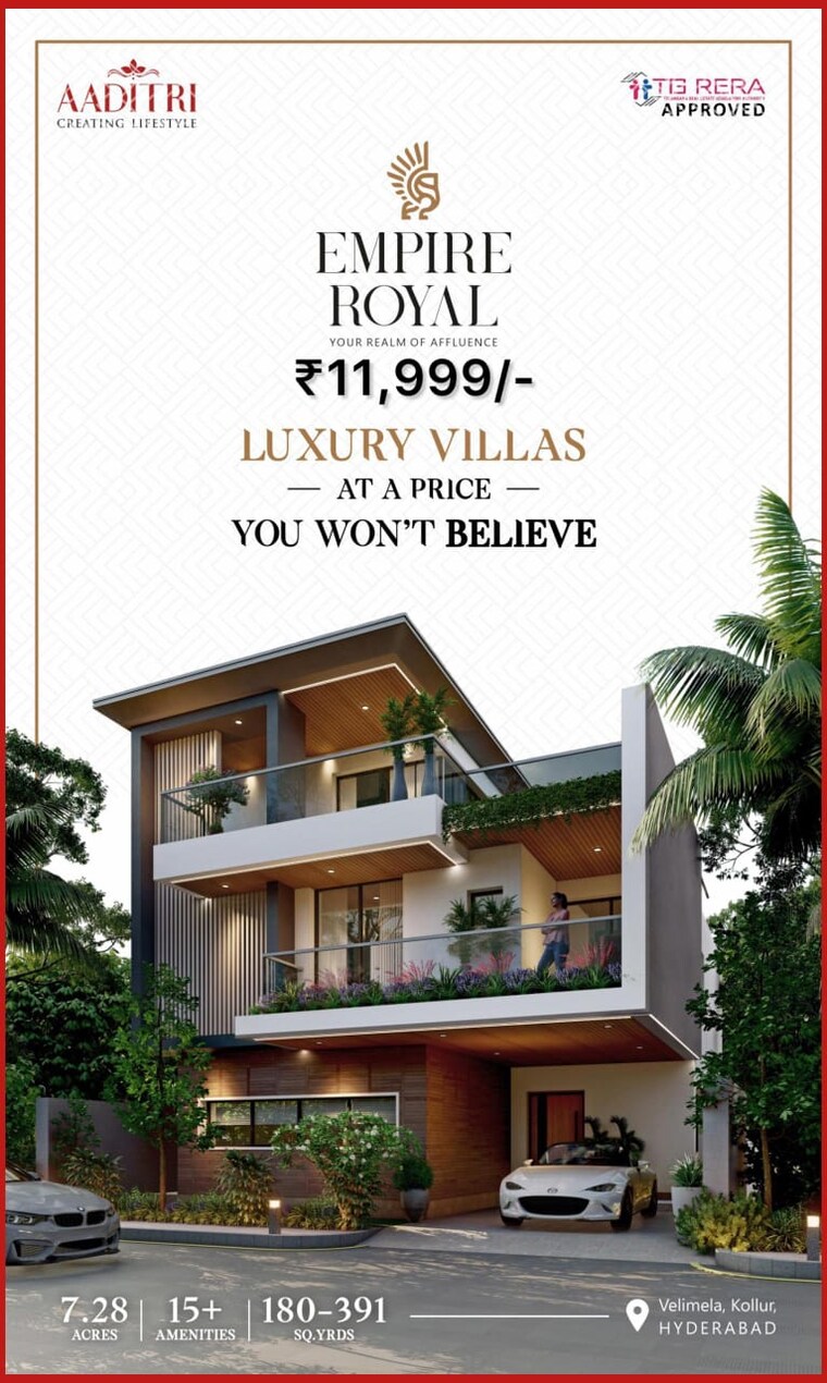 Exterior View, aaditri-empire-royal-villas 4 Bedroom 2800 Sq.Ft. Villa In Velmala Hyderabad 9522803