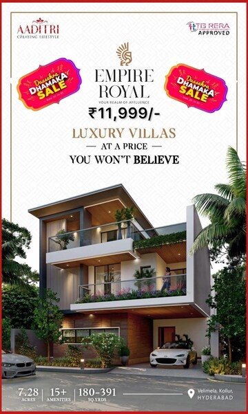 4 BHK Villa – Exterior View View at Aaditri Empire Royal Villas, Velmala - for Sale