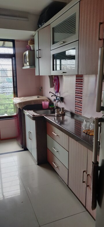 Kitchen in 3 BHK Apartment at Chheda Heights, Bhandup West – for Sale