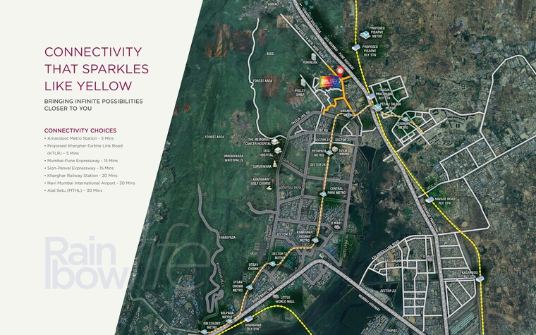 Map Location, ellora-rainbow-life 2 Bedroom 711 Sq.Ft. Apartment In Rohinjan Navi Mumbai 9524747
