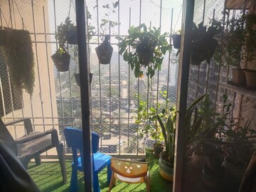 Balcony in 2 BHK Apartment at Sethia Grandeur, Bandra East – for Rent