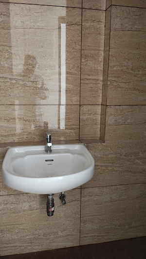 Bathroom in 2 BHK Apartment at Chandak 34 Park Estate, Goregaon West – for Rent