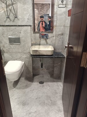 Bathroom in 3 BHK Builder Floor at Gagan Vihar – for Rent