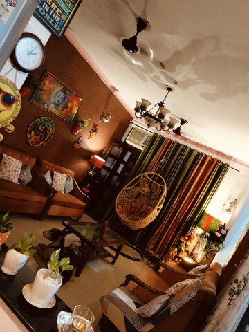 Living Room in 2 BHK Apartment at Jaipurias Sunrise Greens Zirakpur, Vip Road – for Rent