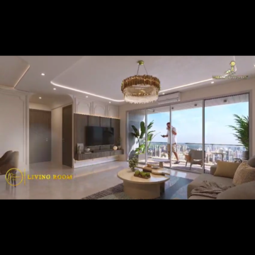 Living Room in 2 BHK Apartment at Dream Meadows, Rohinjan – for Sale