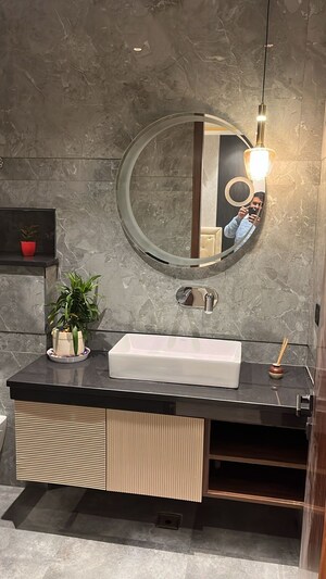 Bathroom in 4 BHK Builder Floor at Sushant Lok I – for Sale