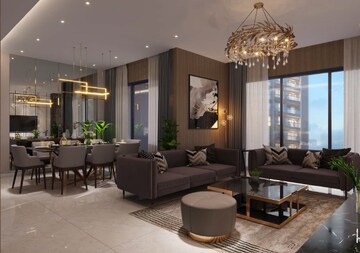 Living Room in 4 BHK Apartment at Adani Ambrosia, Shantigram – for Sale