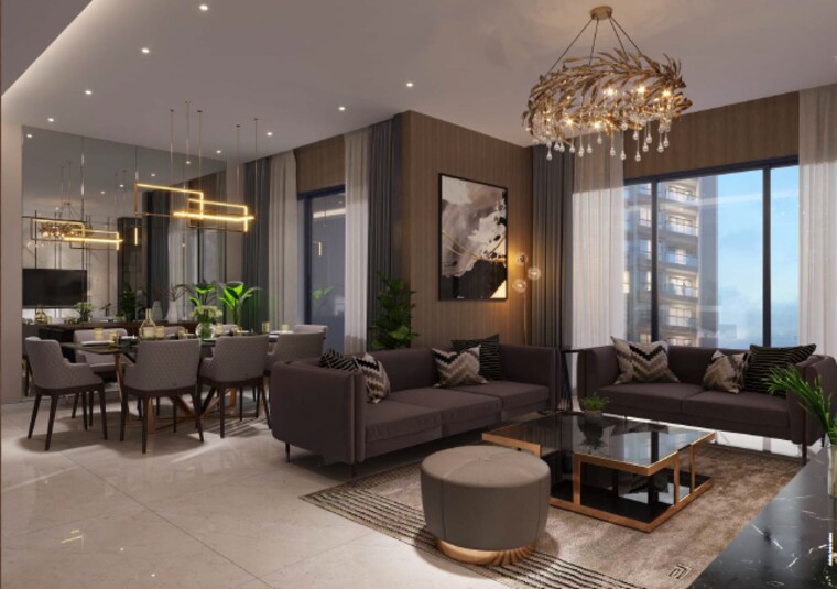 Living Room, adani-ambrosia 4 Bedroom 2065 Sq.Ft. Apartment In Shantigram Ahmedabad 9526715