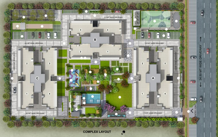 Master Plan, adani-ambrosia 4 Bedroom 2065 Sq.Ft. Apartment In Shantigram Ahmedabad 9526715