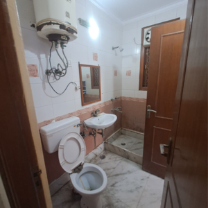 Bathroom in 2 BHK Builder Floor at Malviya Nagar – for Rent