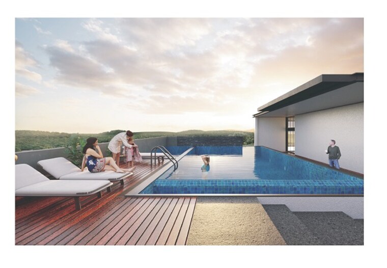 Swimming Pool, sri-sky-side 4 Bedroom 3547 Sq.Ft. Apartment In Mokila Hyderabad 9528018