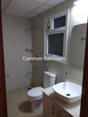 Bathroom in 2.5 BHK Apartment at Bhartiya Nikoo Homes, Thanisandra Main Road – for Rent