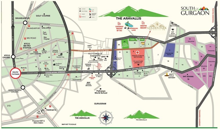 Map Location, meffier-golden-park  136 Sq.Yd. Plot In Sohna Sector 4 Gurgaon 9528046
