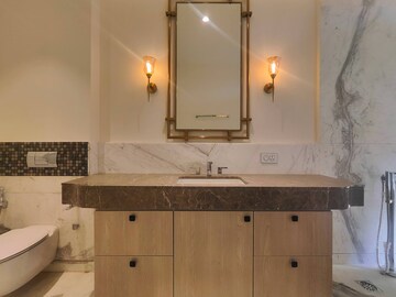 Attached Bathroom in 2 BHK Apartment at Bhartiya Leela Residences, Thanisandra Main Road – for Rent