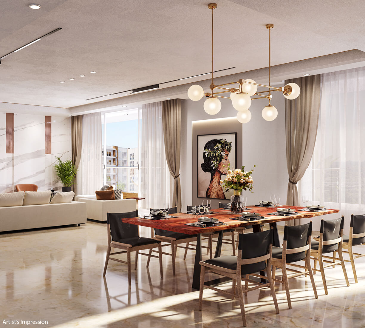 3 BHK + Servant Room Apartment For Sale in K Raheja Corp Vivarea