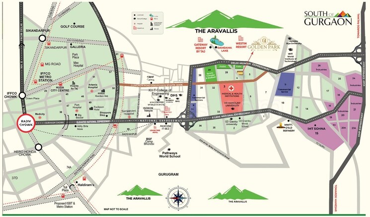 Map Location, meffier-golden-park  136 Sq.Yd. Plot In Sohna Sector 4 Gurgaon 9528268