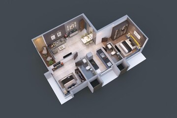 Floor Plan in 2 BHK Apartment at BB Anmol Residency, Borivali West – for Sale