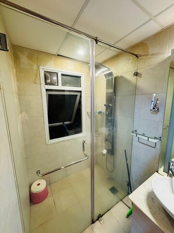 Bathroom in 3 BHK Apartment at Bhartiya Nikoo Homes, Thanisandra Main Road – for Rent